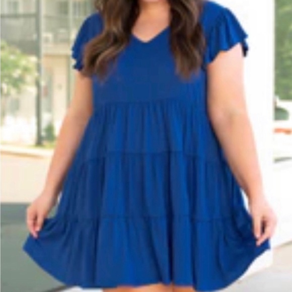 Chic Soul Dresses & Skirts - Flowy blue dress 1X -2X new